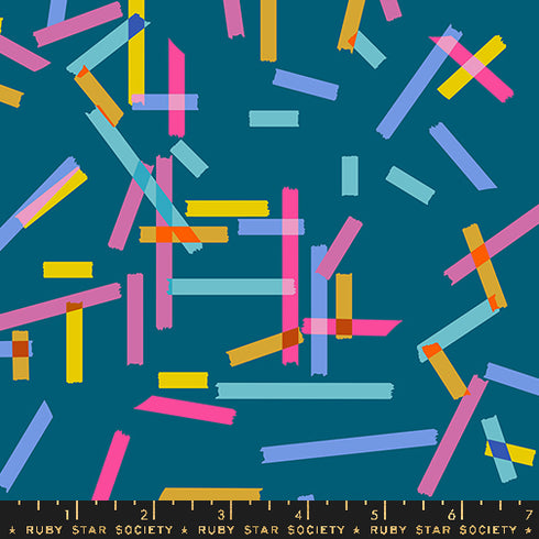 Washi Plus Washi Tape in Teal RS1090 14 - Ruby Star Society Sold by the Half